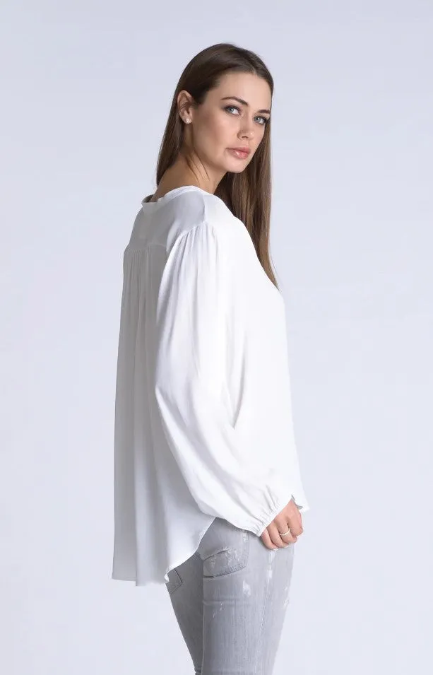 Muche Muchette Long Sleeve Jazzy Top, White