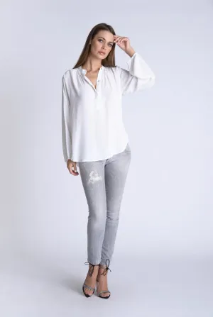 Muche Muchette Long Sleeve Jazzy Top, White