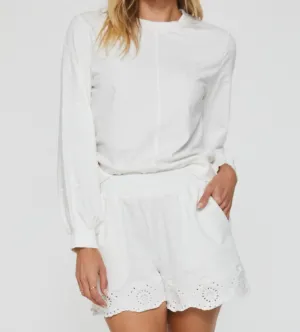 MURRAY EYELET EMBROIDERY TOP WHITE