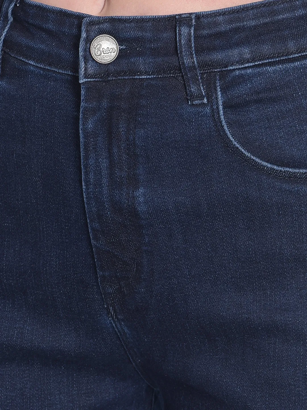 Navy Blue Straight Jeans