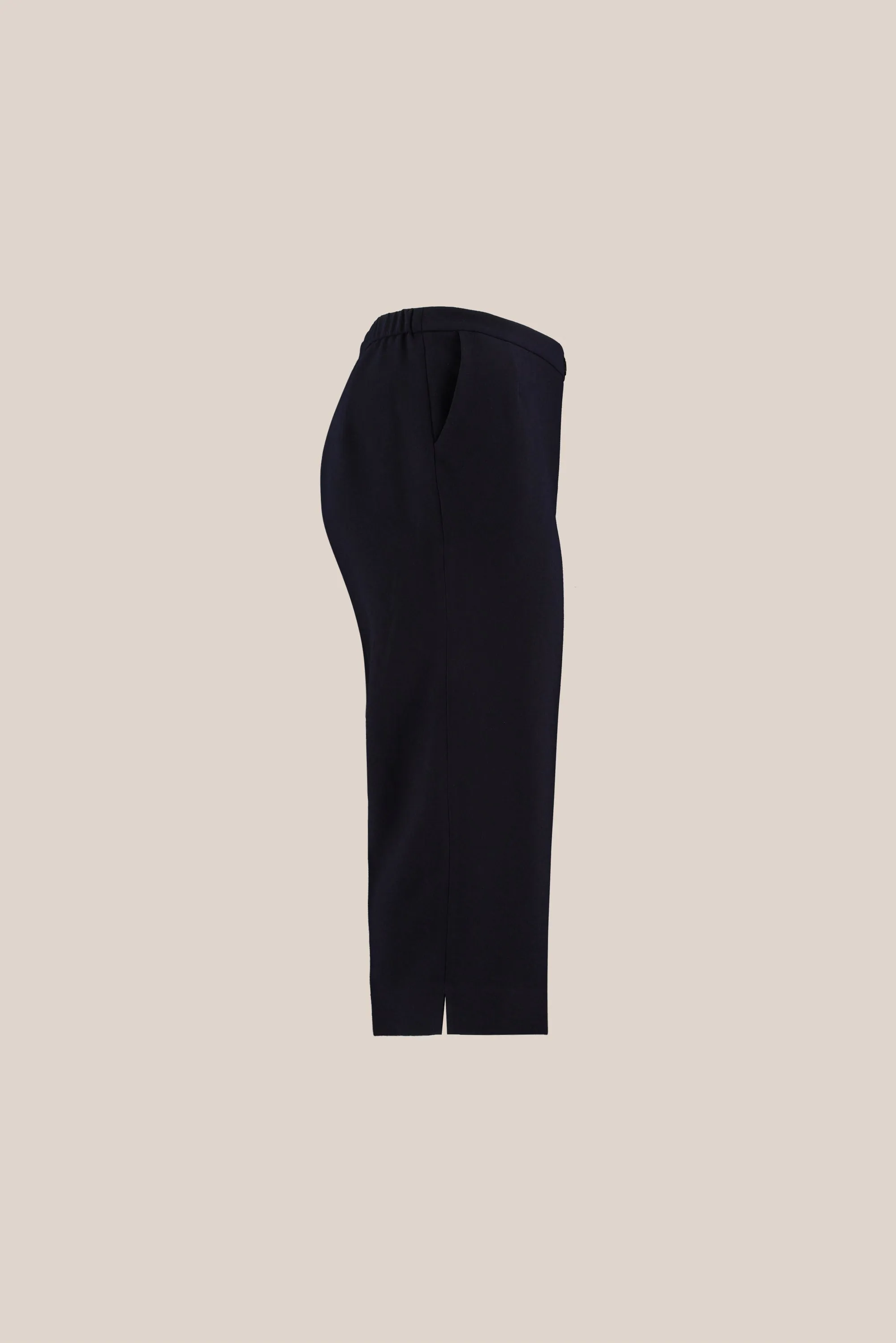 Navy Cropped Trousers