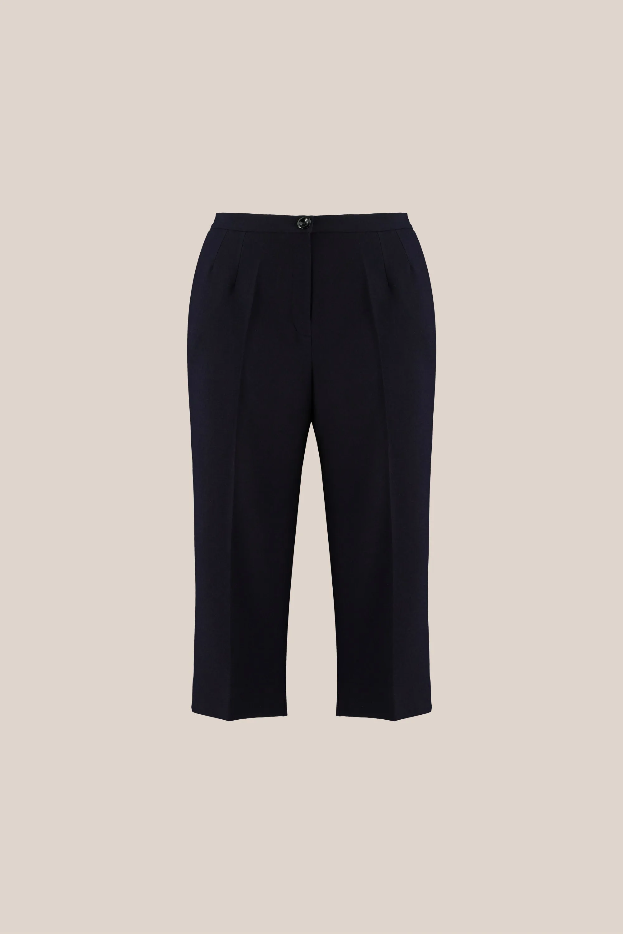 Navy Cropped Trousers