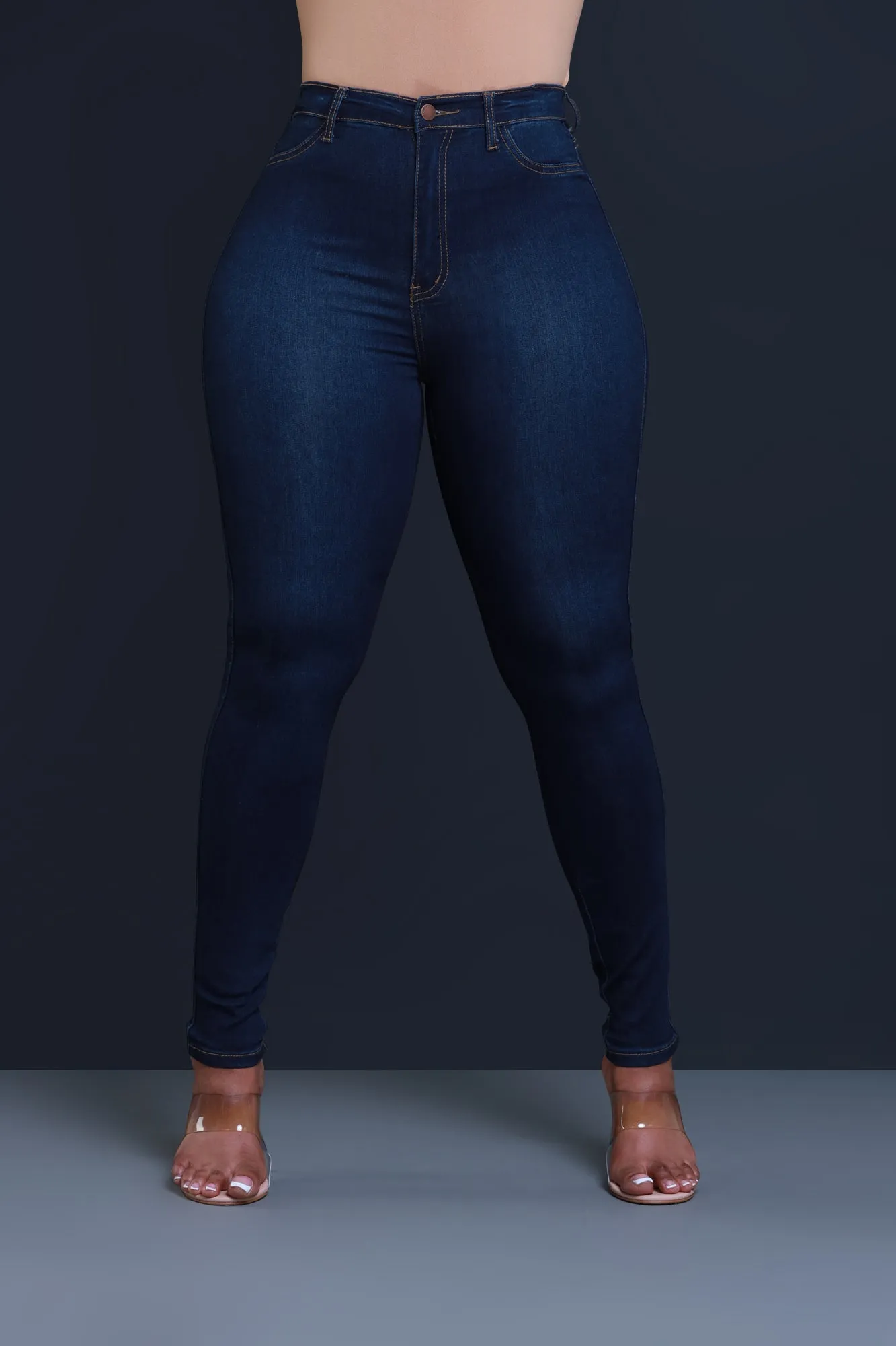On Strike High Rise Jeans - Dark Wash