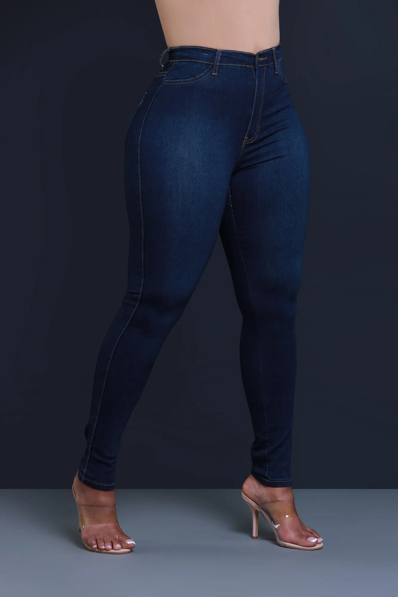 On Strike High Rise Jeans - Dark Wash