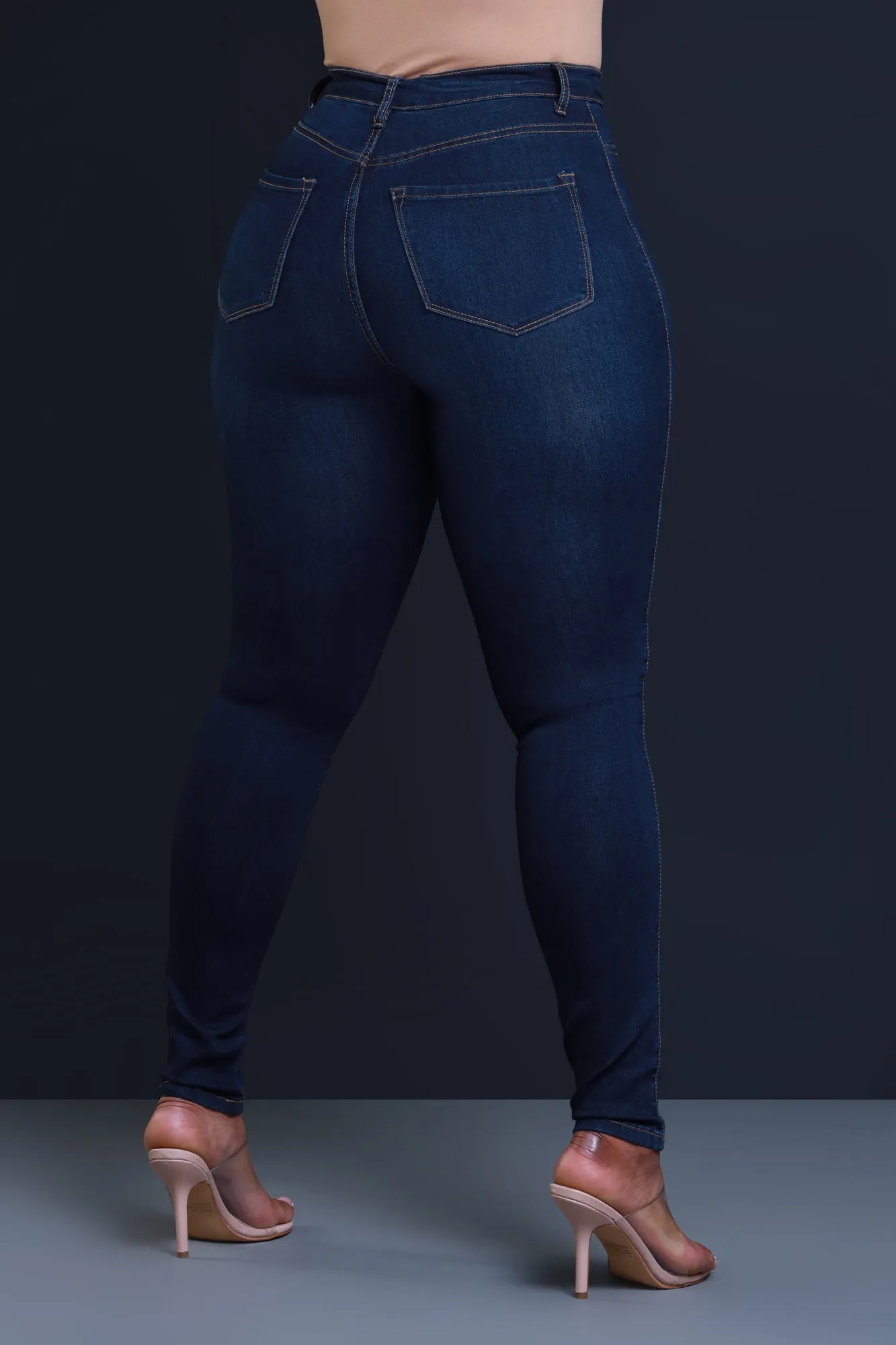 On Strike High Rise Jeans - Dark Wash