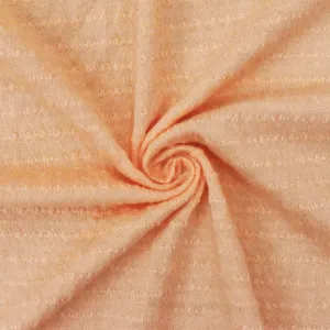 Orange Texture Stripe Stretch Jersey Knit Fabric