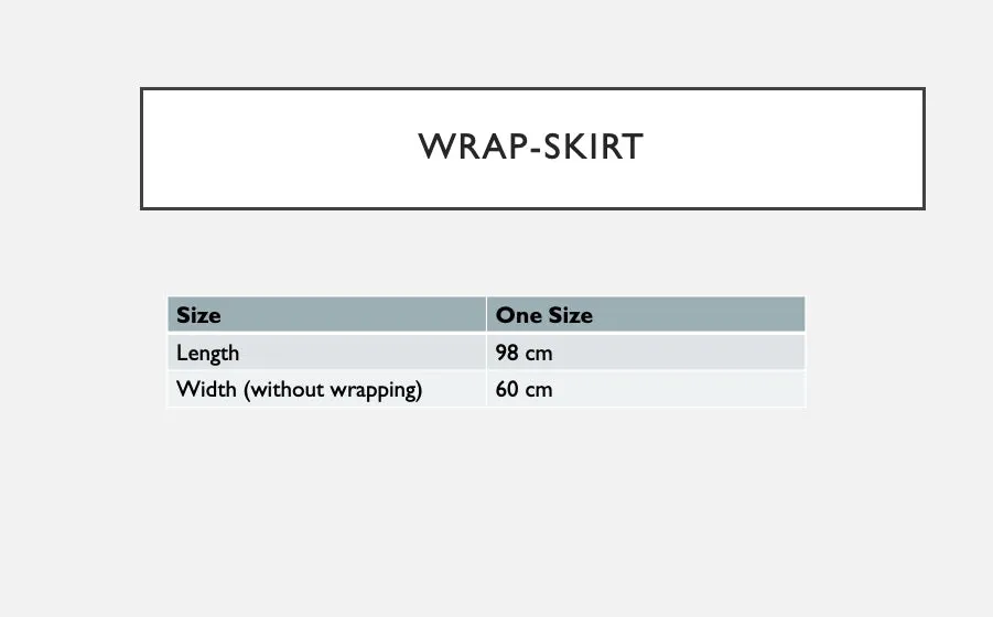 Patterned -Silk Wrap Skirt