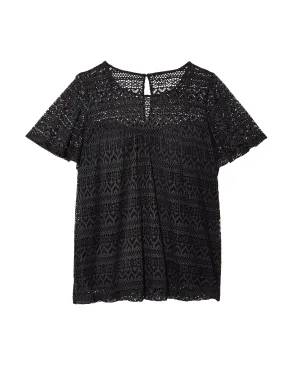 Percy Lace Top | Black
