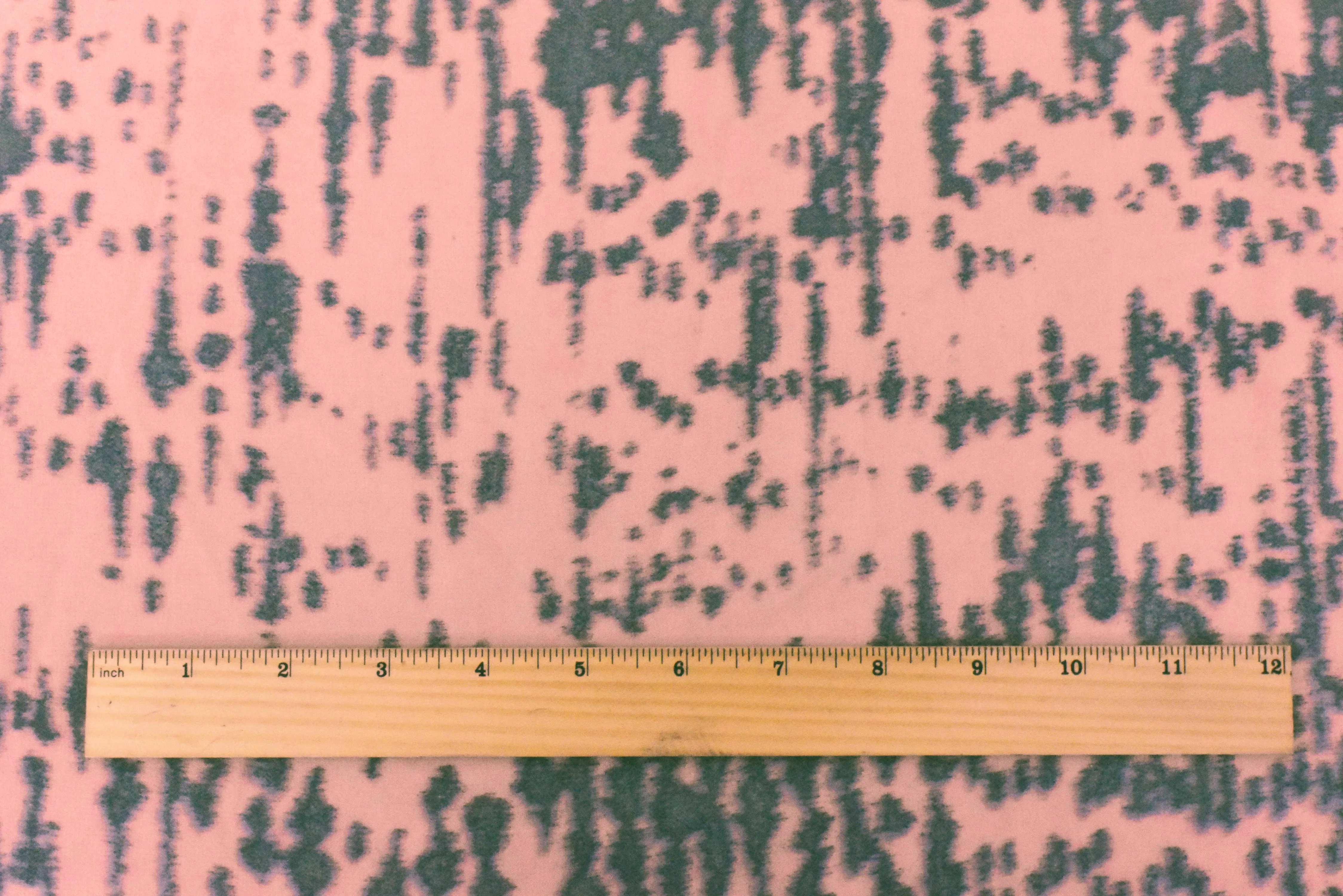 Pink-Gray Abstract Printed Poly Chiffon Woven Fabric