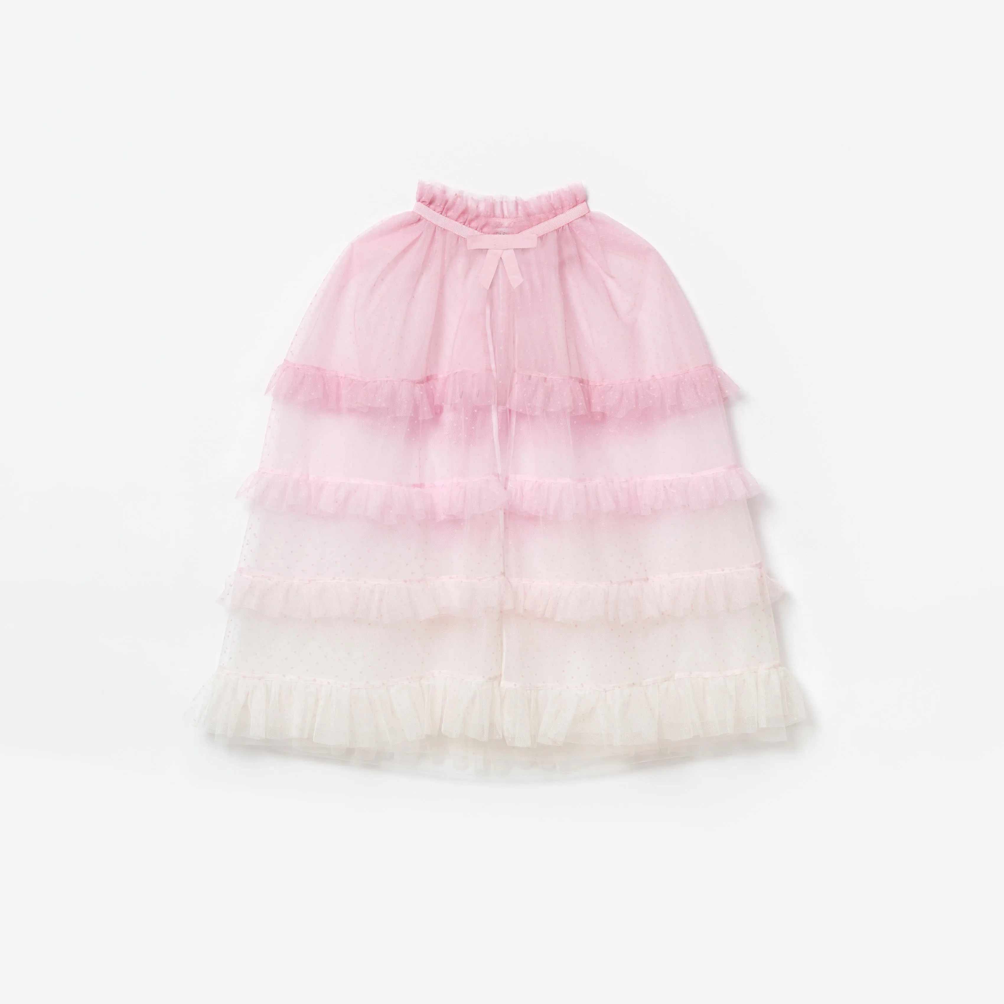 Pink Mesh Dot Cape