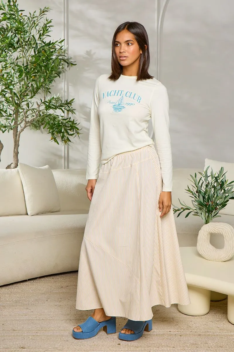 Point Poplin A-Line Skirt