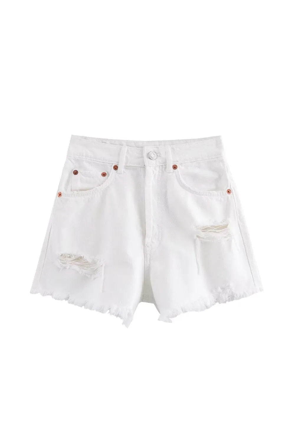 'Polina' Stylish Ripped High Waist Shorts (6 Color)