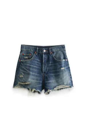 'Polina' Stylish Ripped High Waist Shorts (6 Color)