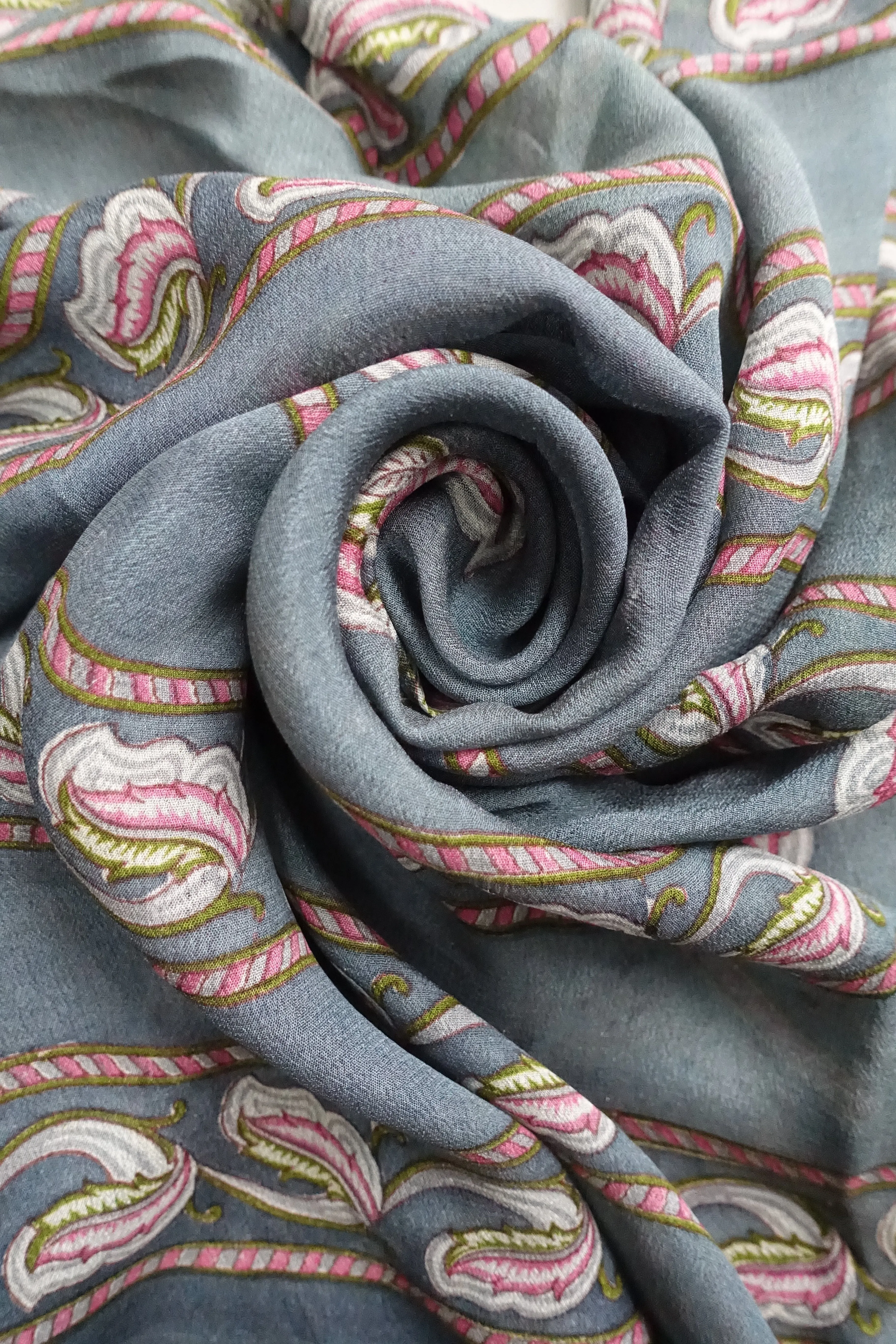 Printed Fine Silk Vintage Printed Sari - Preloved