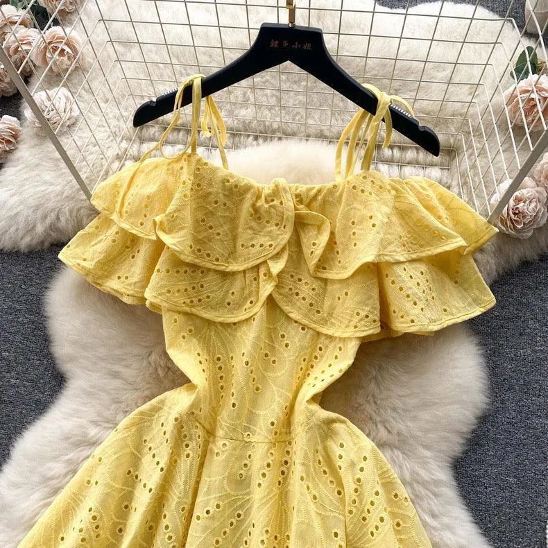 Rebecca Statement Eyelet Dress