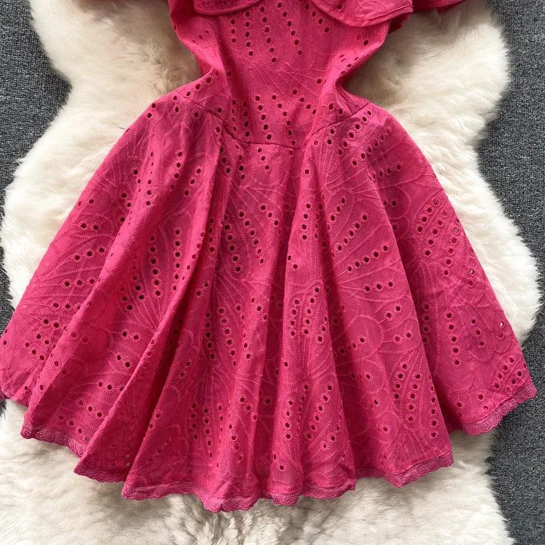 Rebecca Statement Eyelet Dress