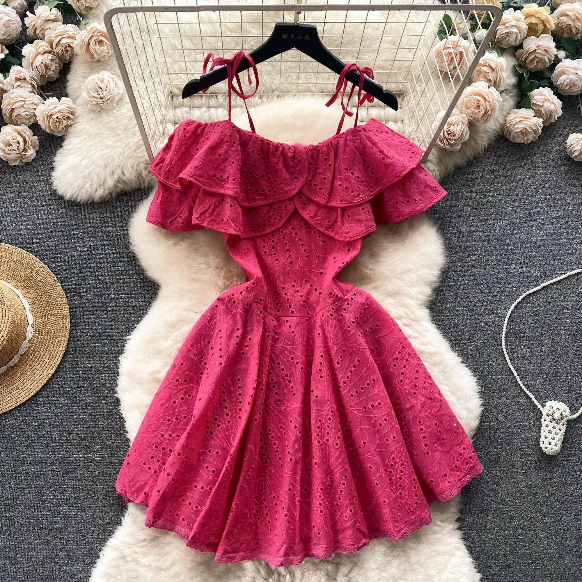 Rebecca Statement Eyelet Dress
