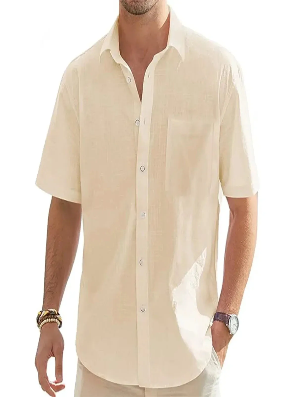 Regular Fit Linen-blend Shirt