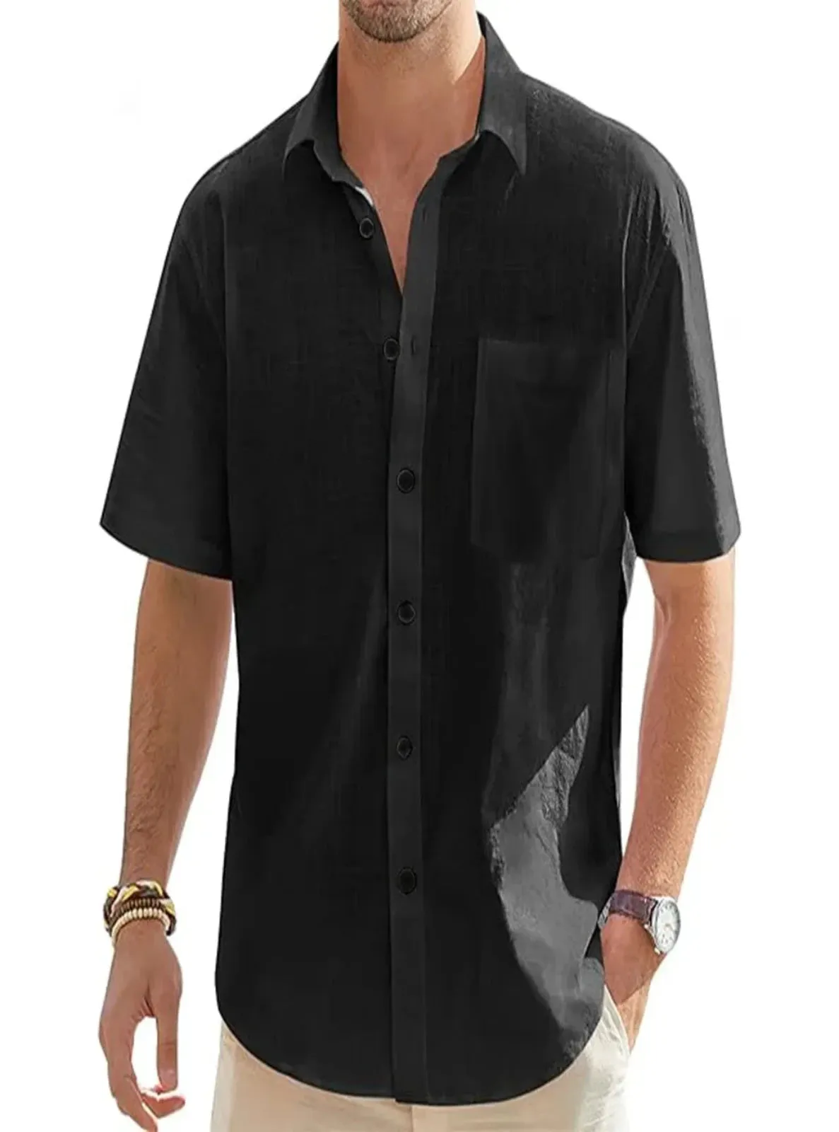Regular Fit Linen-blend Shirt