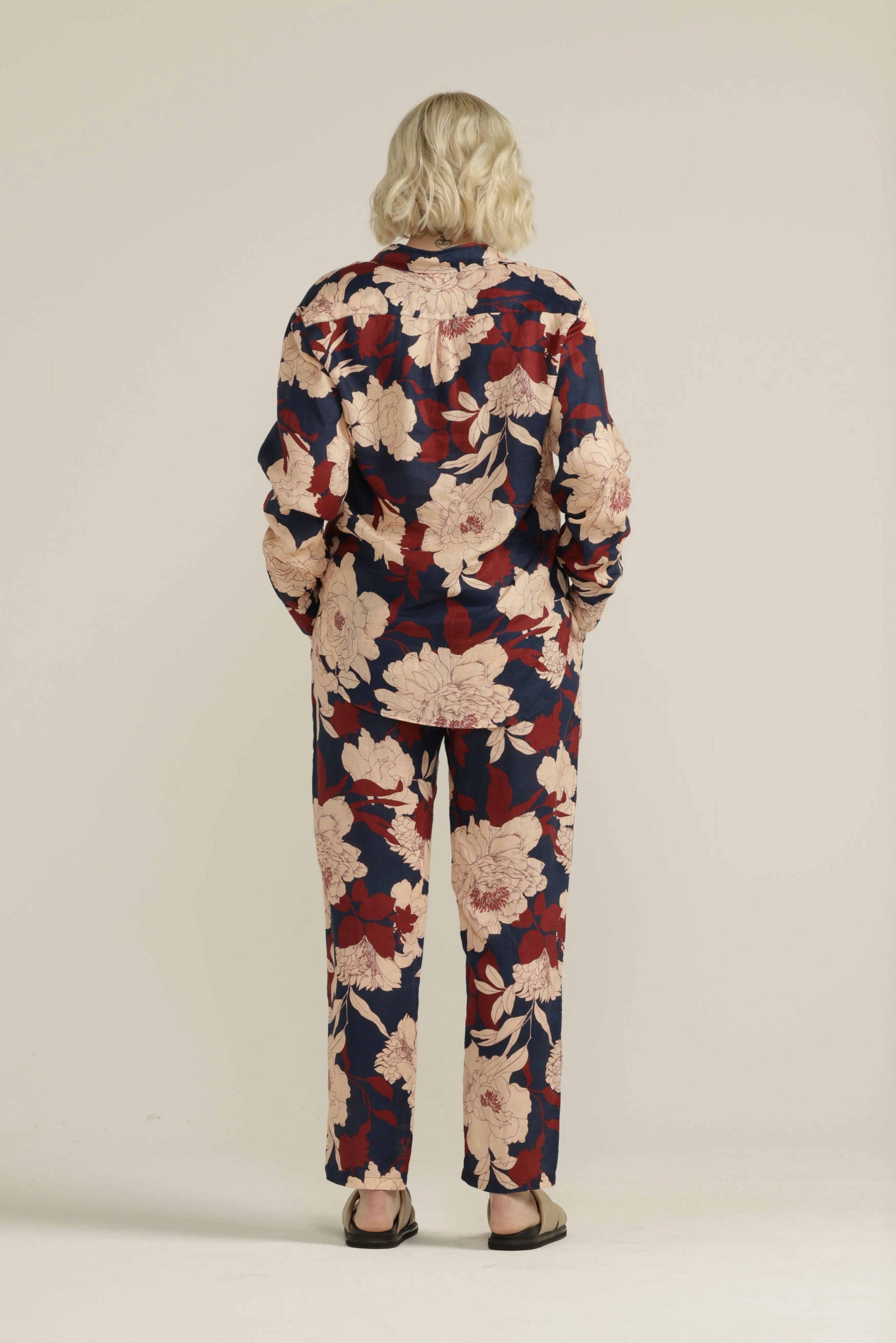 Relaxed Floral Linen Shirt