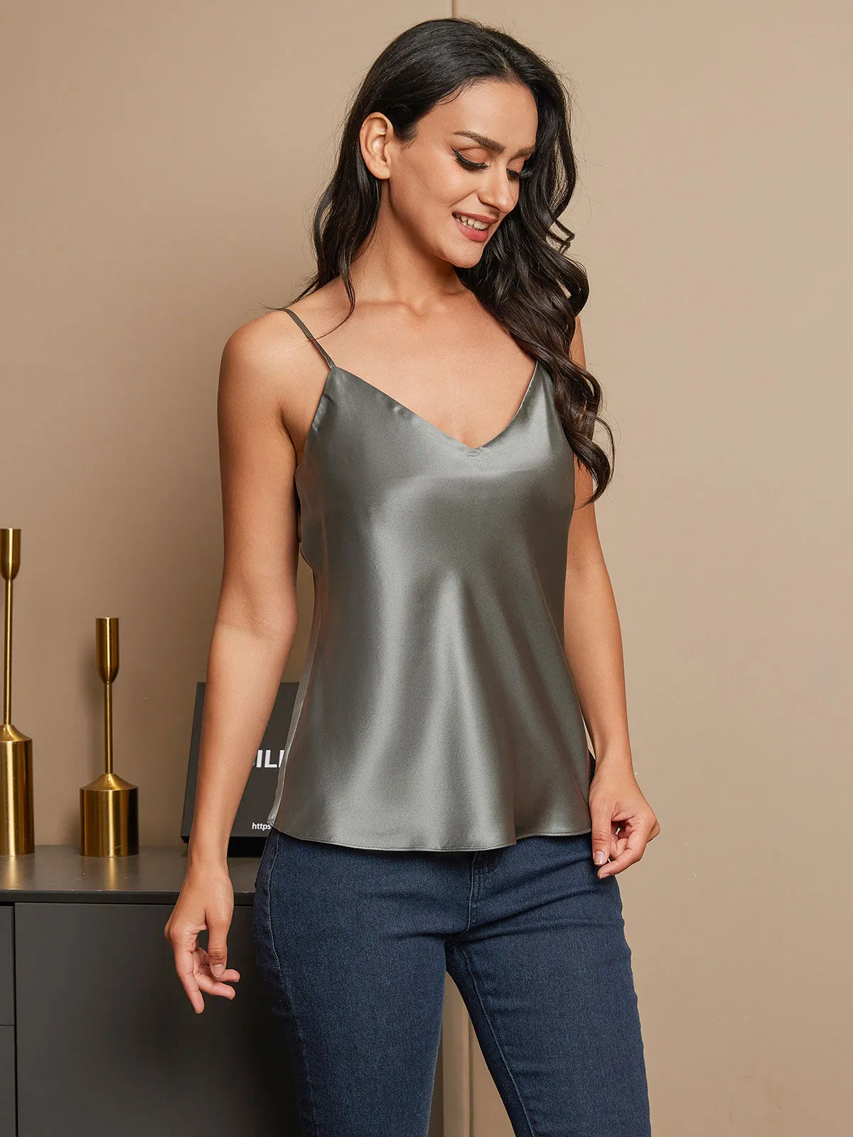 Ren Silke Spaghettistrop Camisole Top
