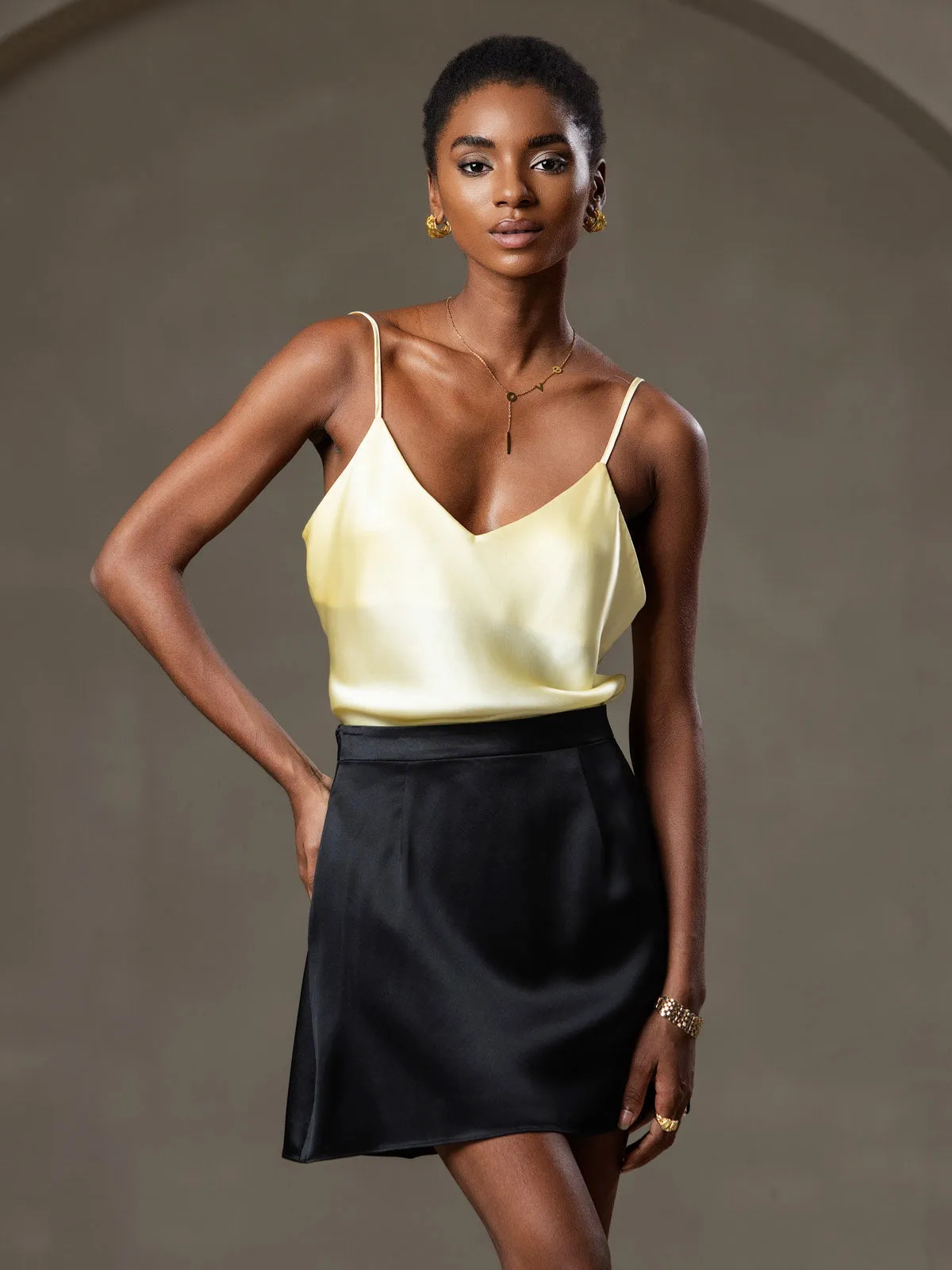 Ren Silke Spaghettistrop Camisole Top