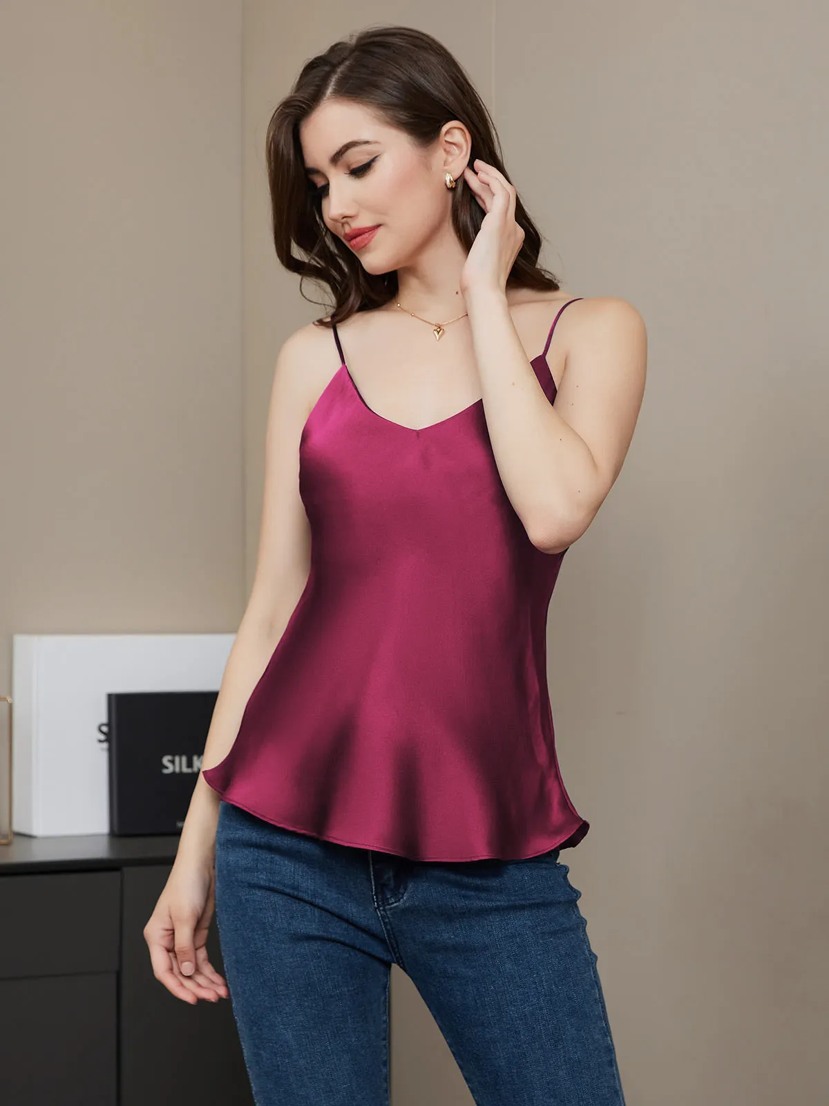 Ren Silke Spaghettistrop Camisole Top