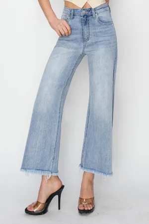 Risen Grace Crop Wide Leg Jeans