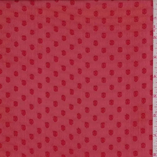 Ruby Dot Jacquard Chiffon Fabric