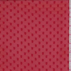 Ruby Dot Jacquard Chiffon Fabric