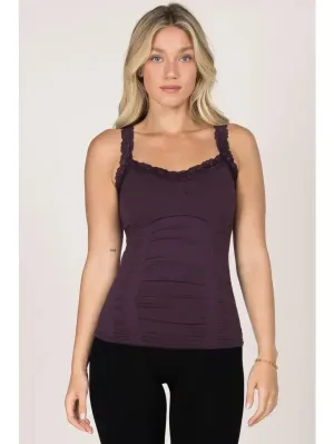 Seamless Laced Corset Camisole in Plum Perfect by M. Rena