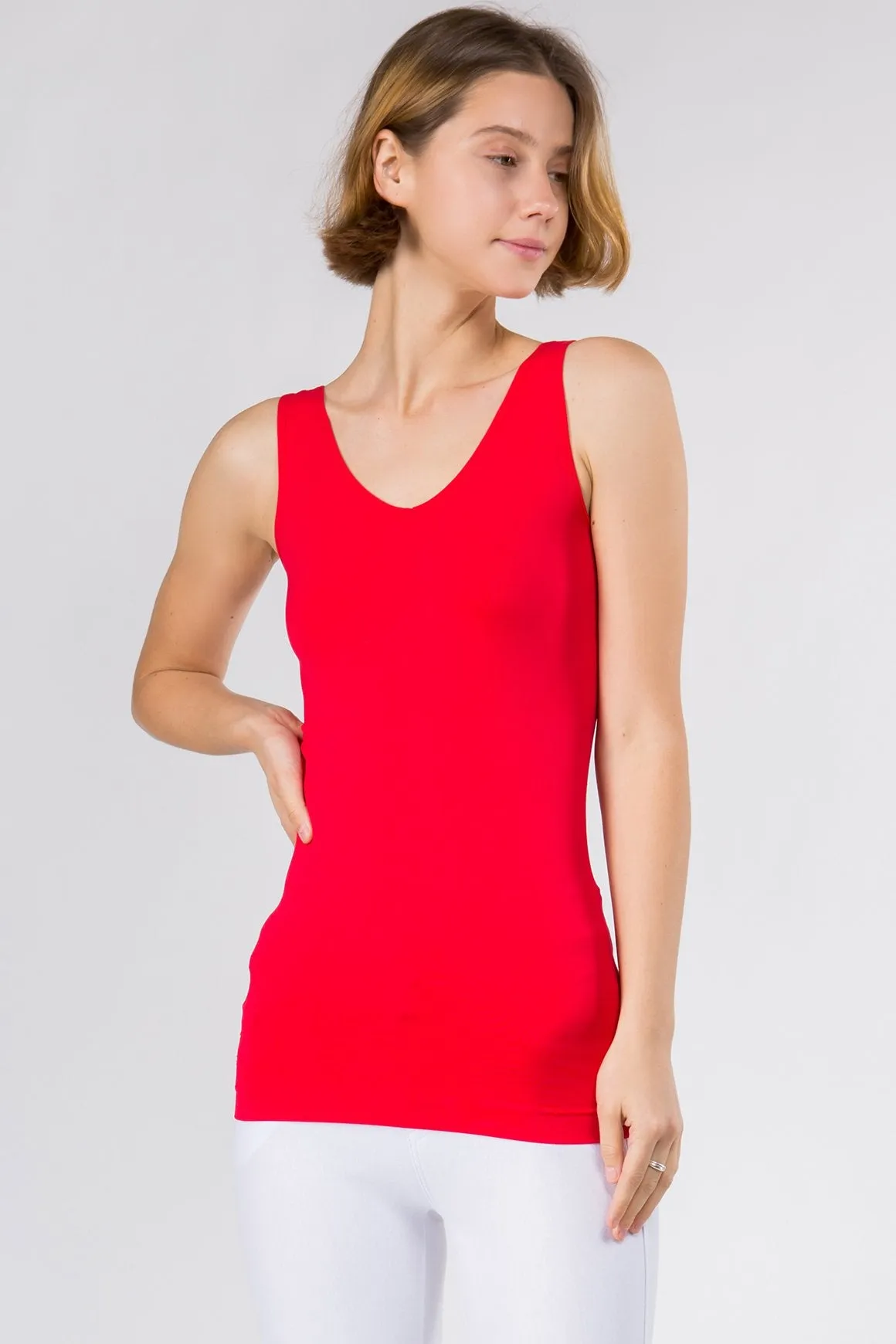 Seamless Reversible V or U Tank Top