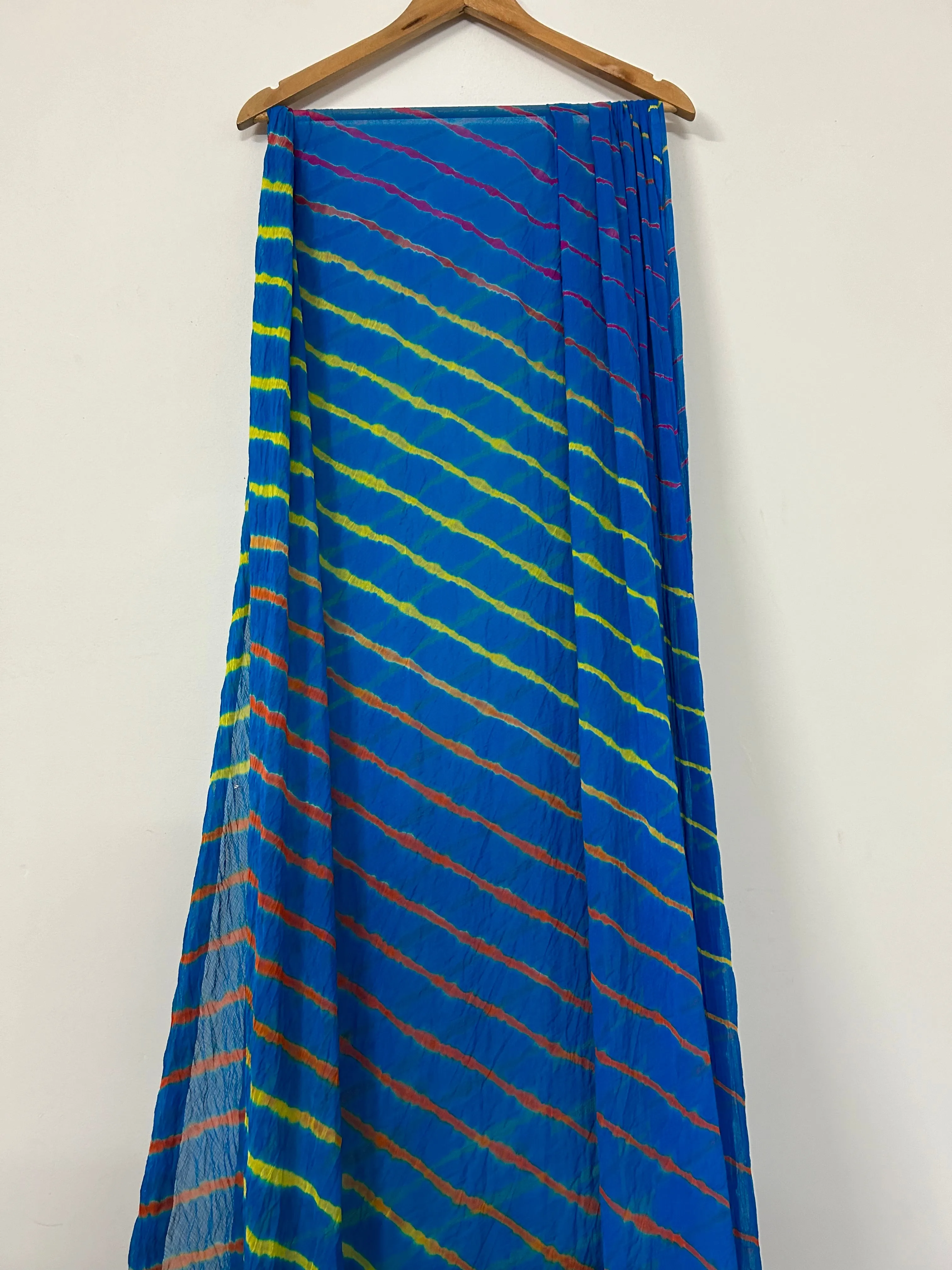 Semi chiffon Lehariya saree