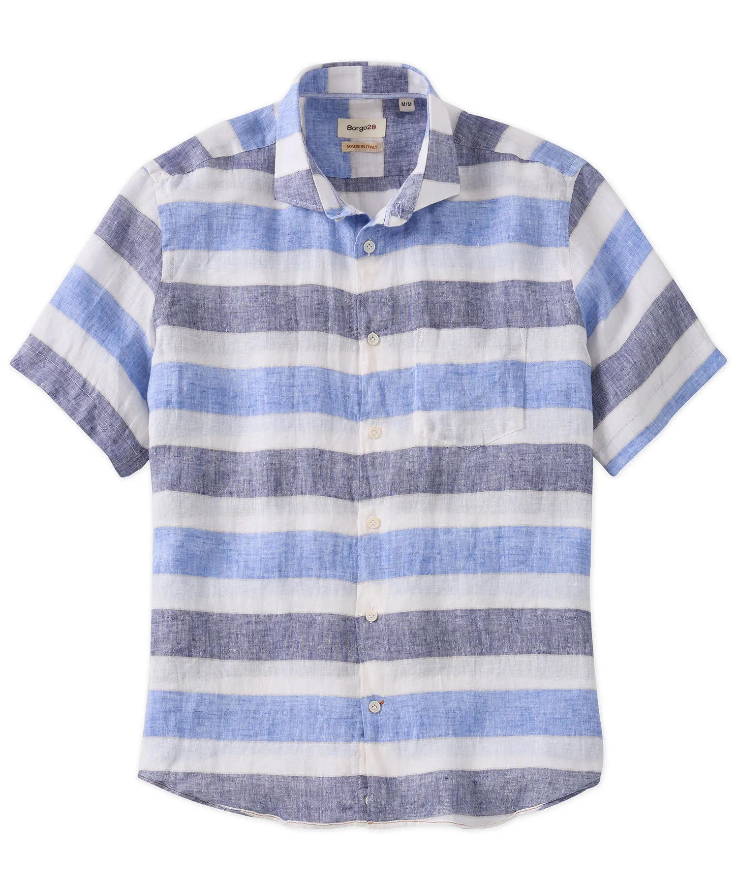 Short-Sleeve Horizontal Summer Stripe Sport Shirt