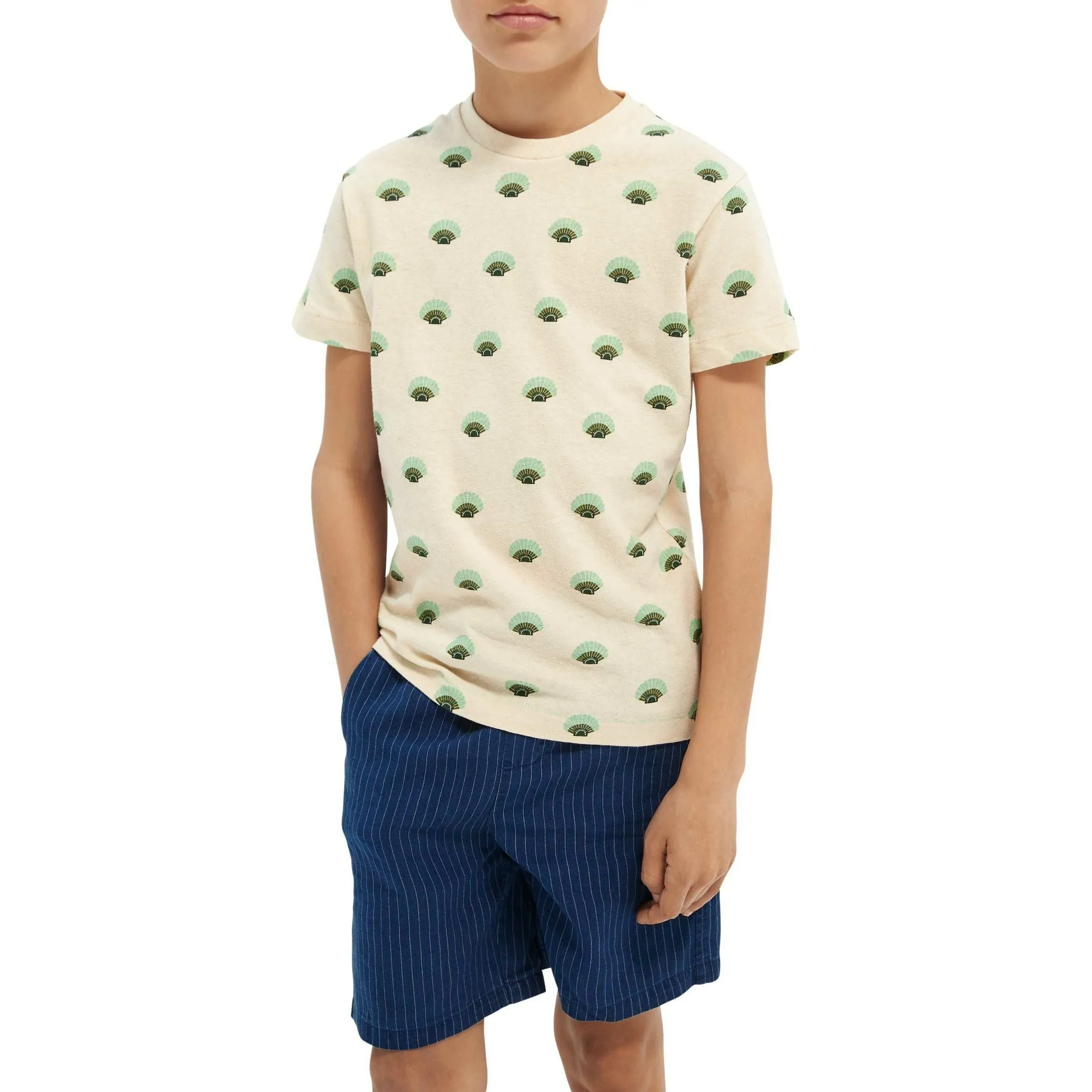 Short Sleeve Tee With All-Over