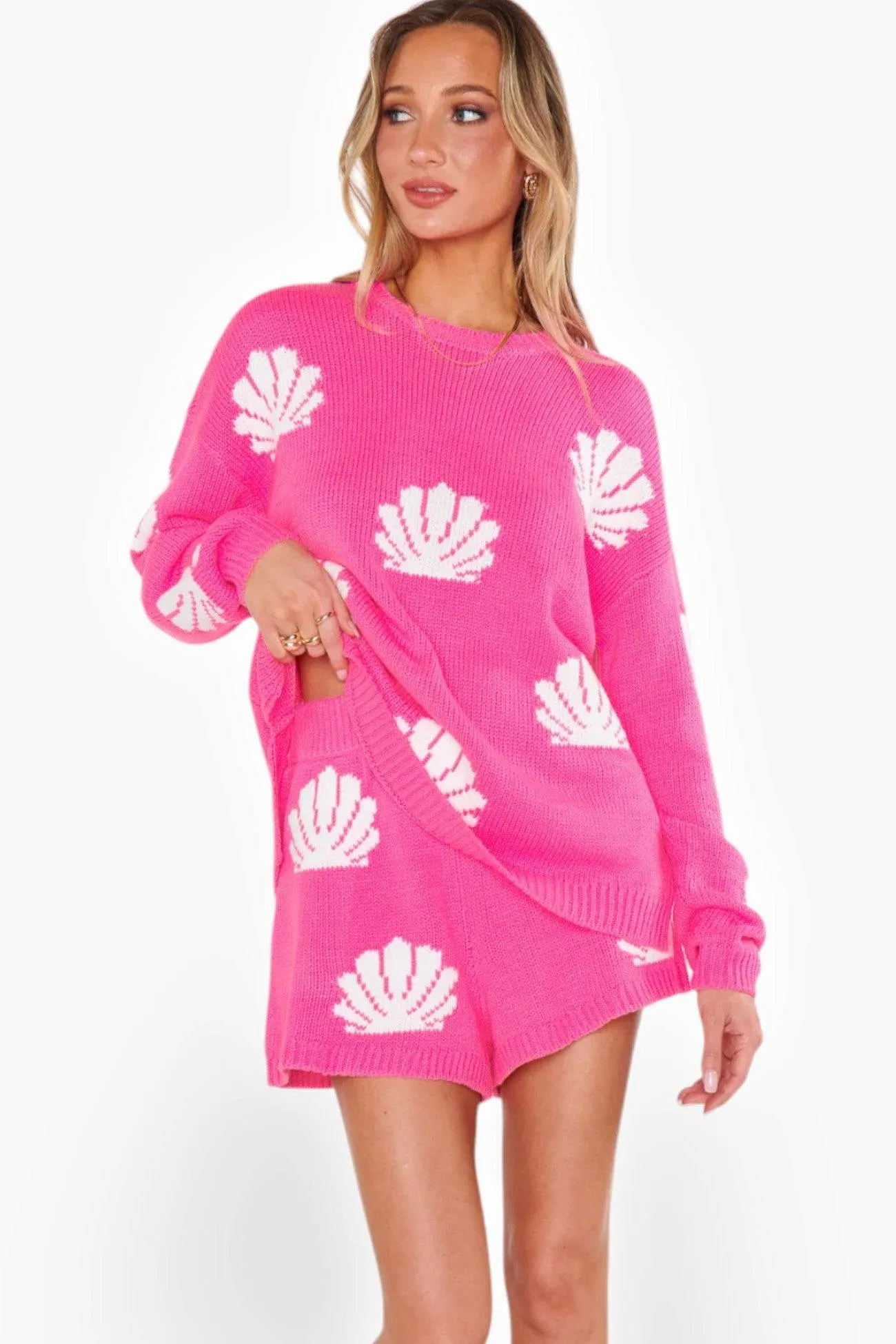 Show Me Your Mumu Hot Pink Shell Boardwalk Shorts
