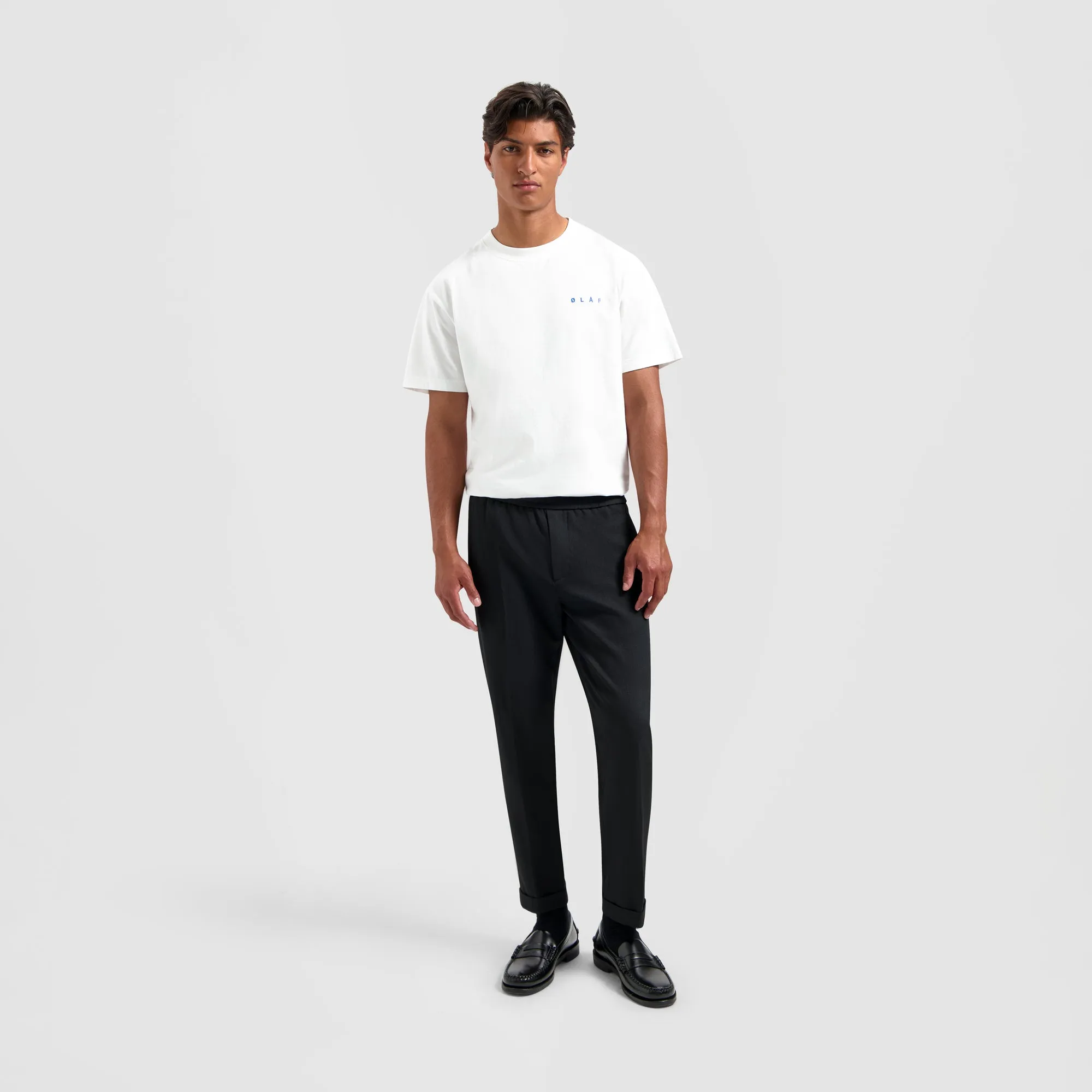 Slim Elasticated Trousers - Black