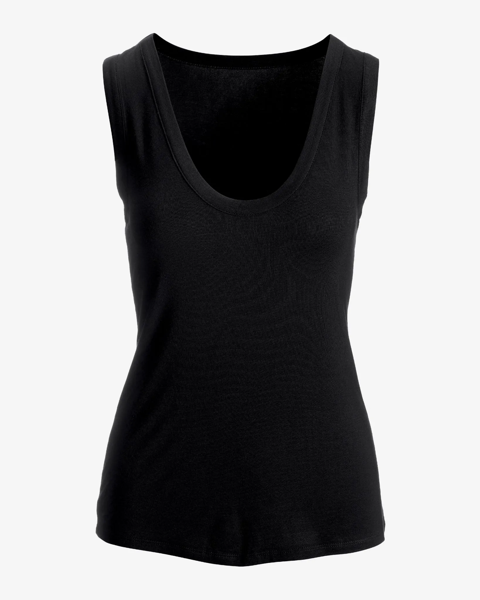So Effortless Scoop-Neck Tank Top Black
