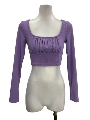 Soft Purple Bustier Sleeved Top