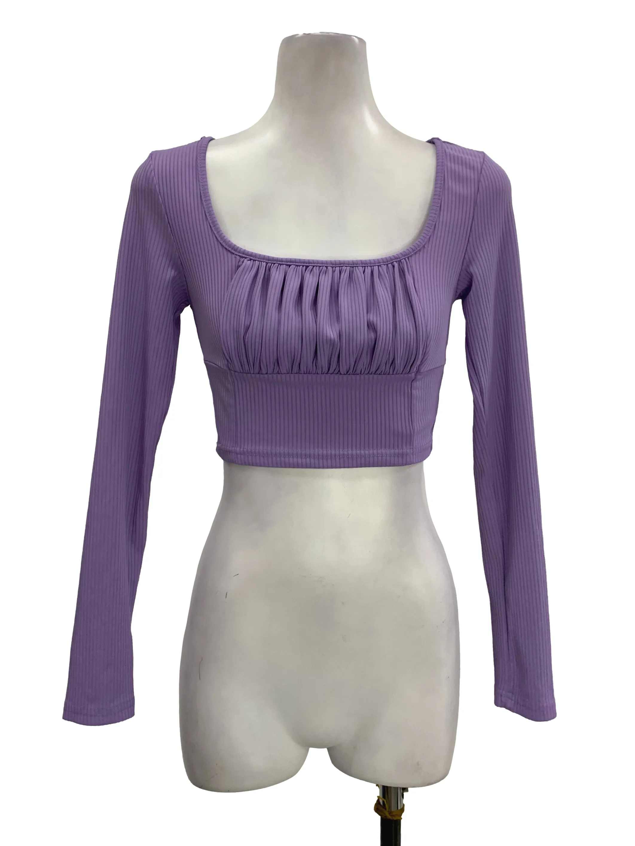 Soft Purple Bustier Sleeved Top