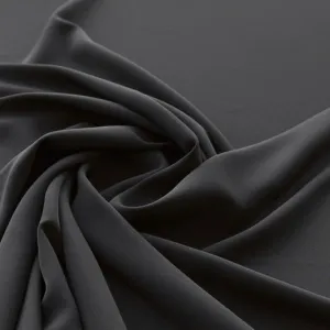 Soft Touch Polyester Crepe - Black