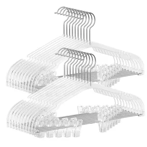 SONGMICS 20 Pack Adjustable Clip Pants Hangers