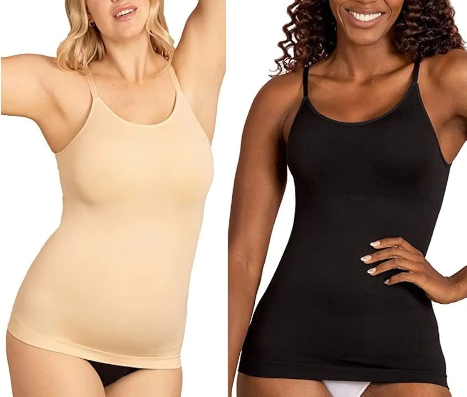 Spandex Camisoles for Women Basic Camis Undershirt Tank Tops with Adjustable Spaghetti Strap