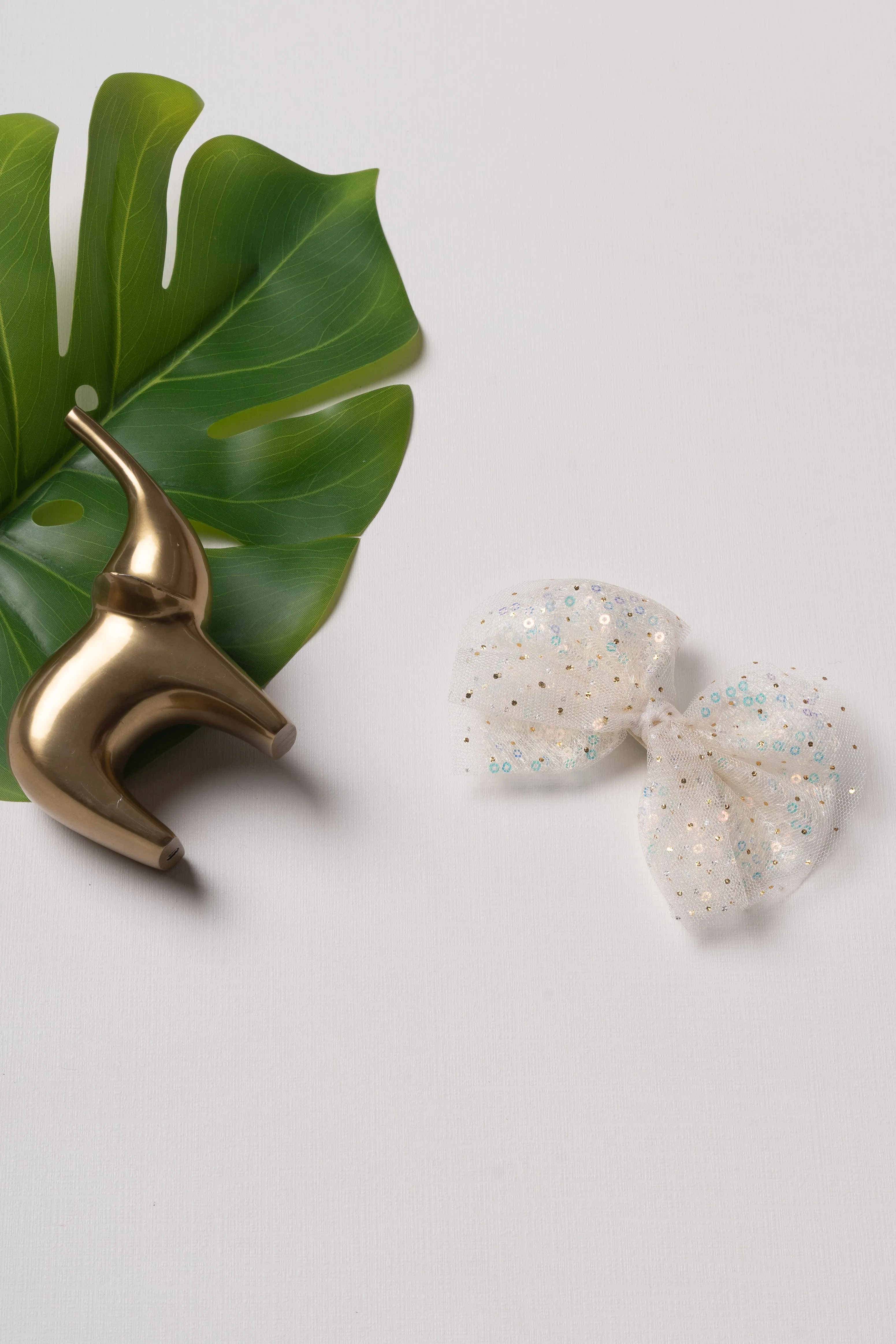 Sparkling Sequin Tulle Bow Hair Clip