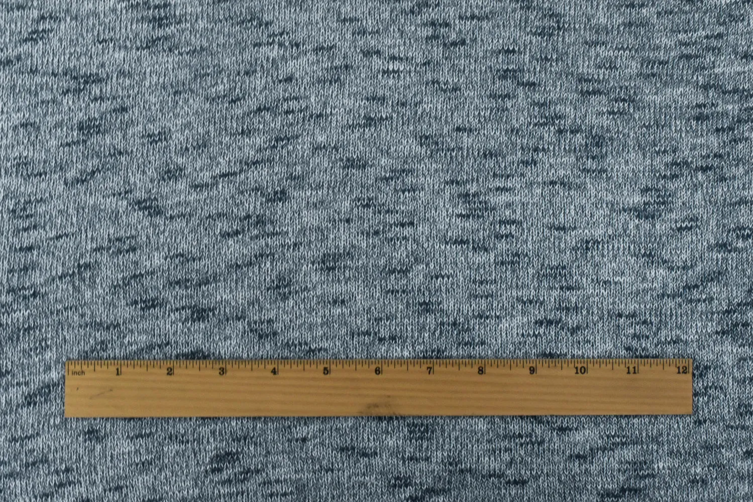 Steel Blue-White Slub-Like Texture Stretch Jersey Knit Fabric