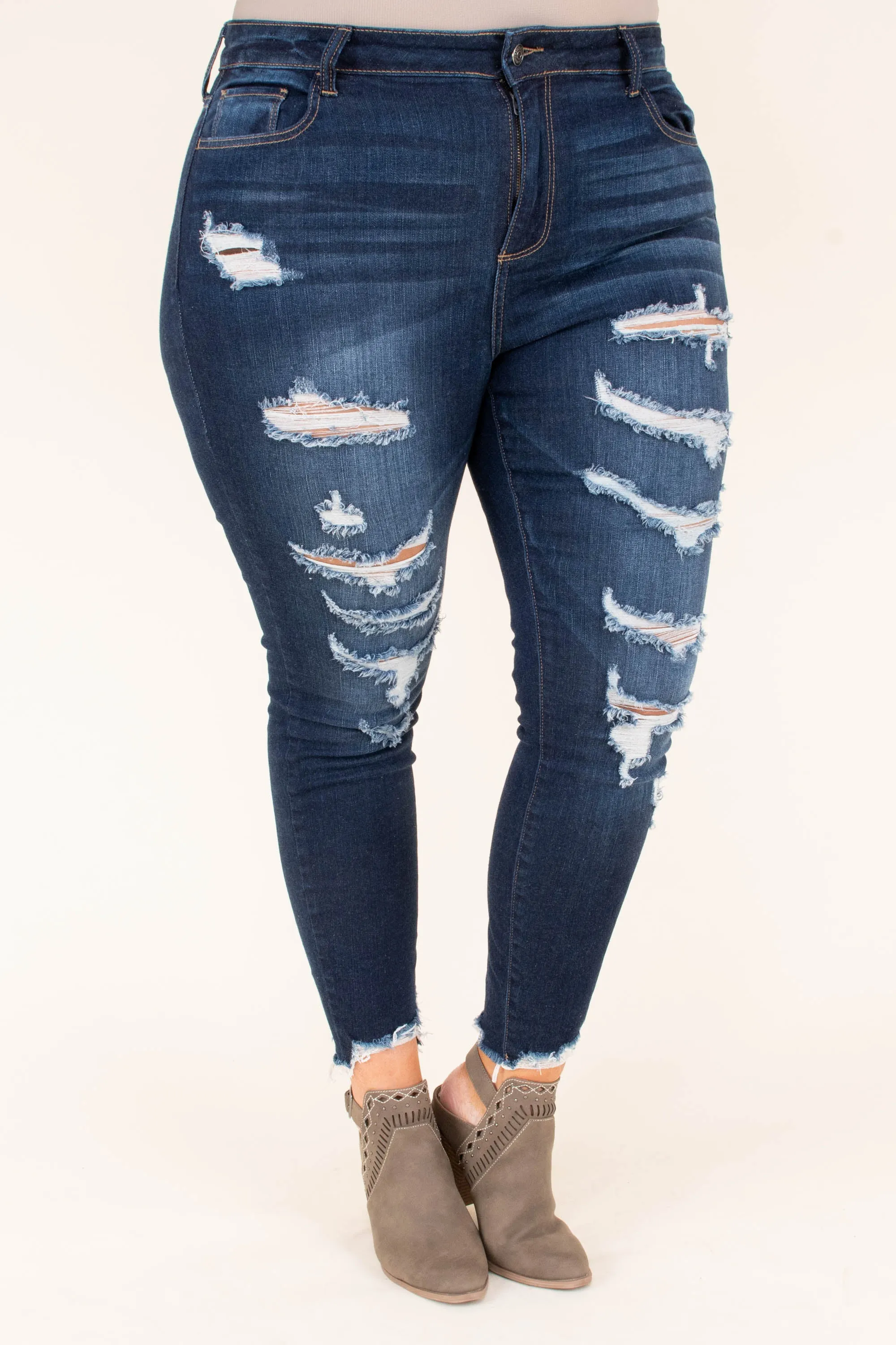Symbol Of Status Skinny Jeans, Dark Wash