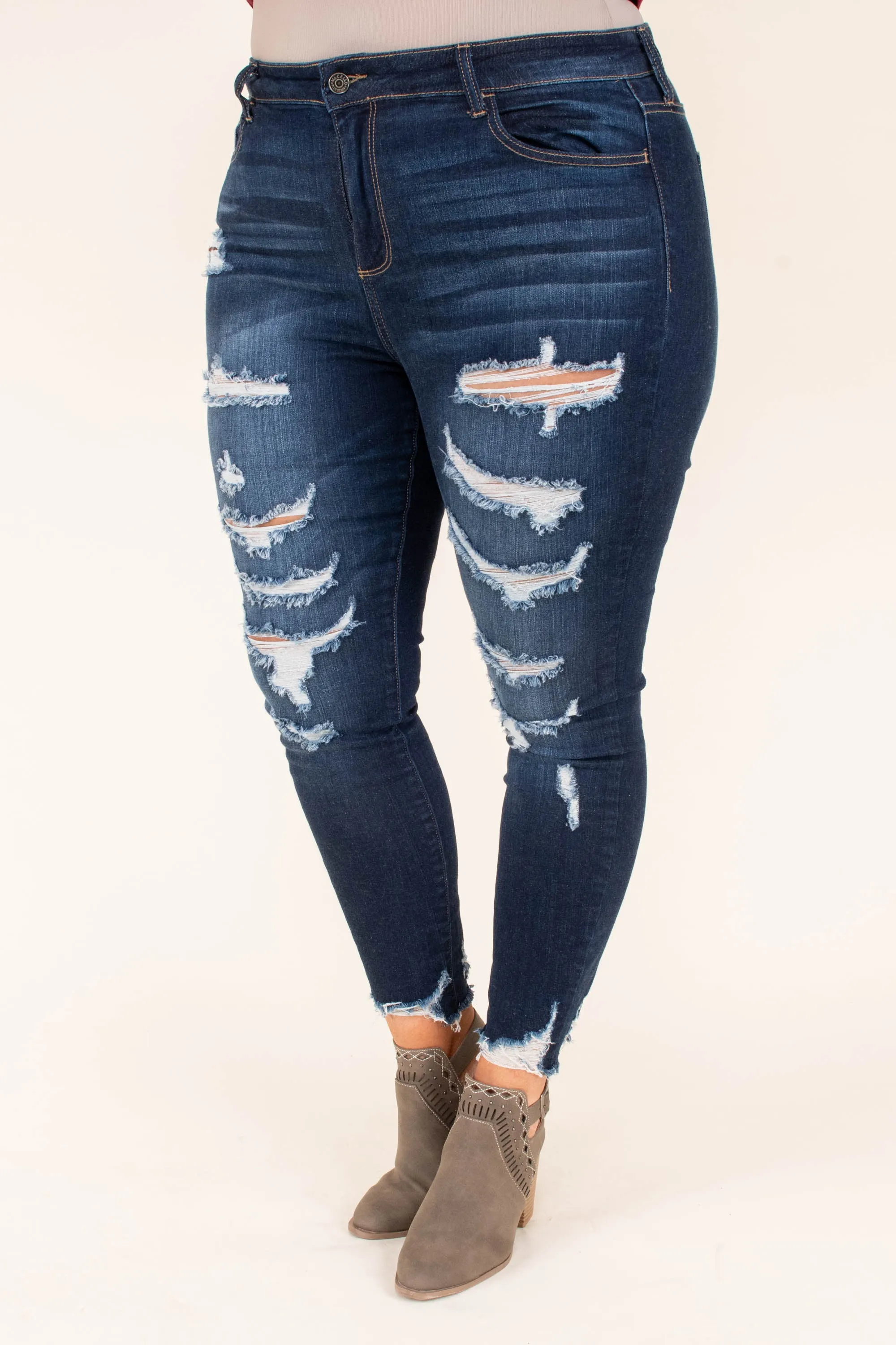 Symbol Of Status Skinny Jeans, Dark Wash