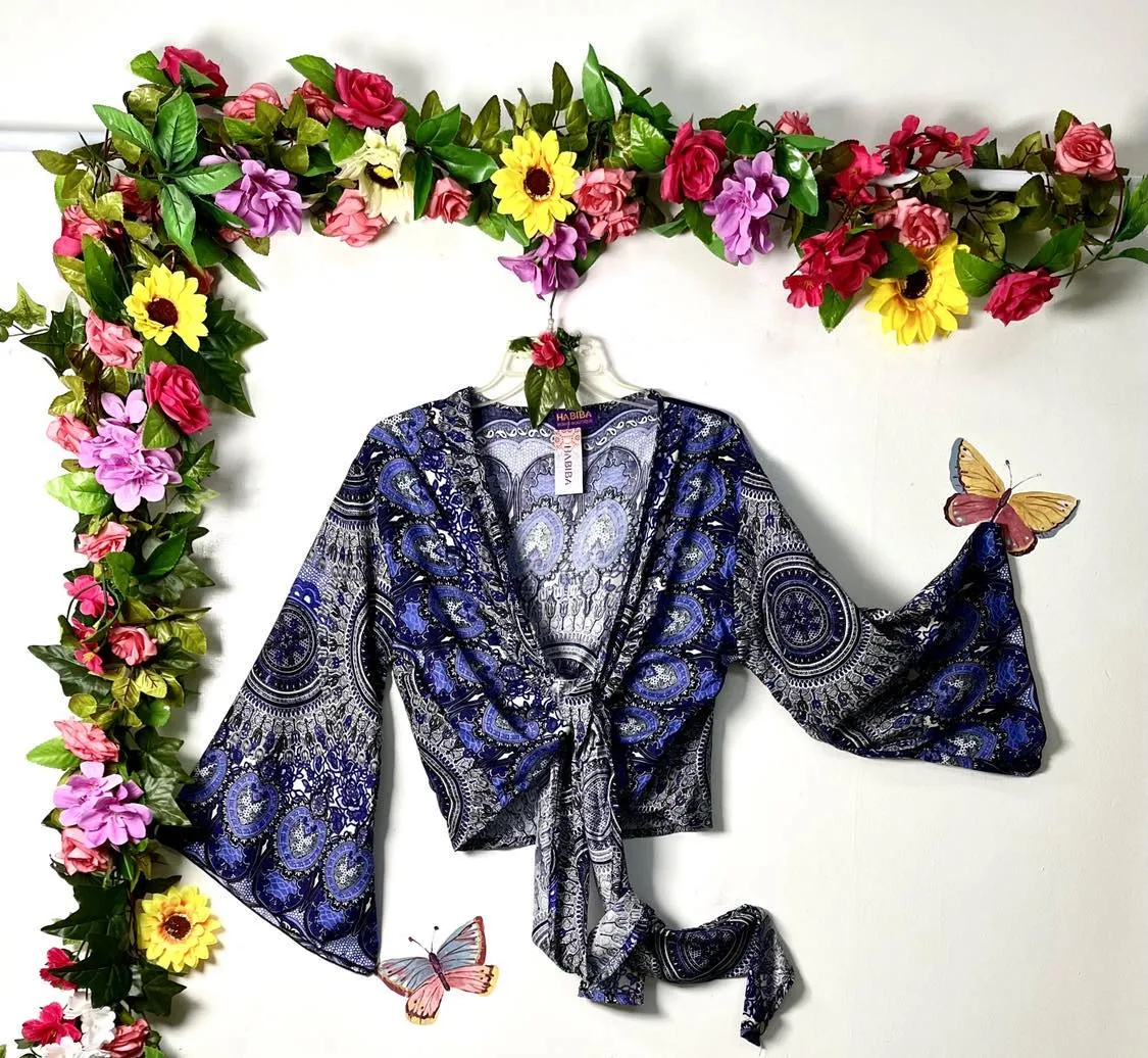 Thai Bell-Sleeve Wrap Top