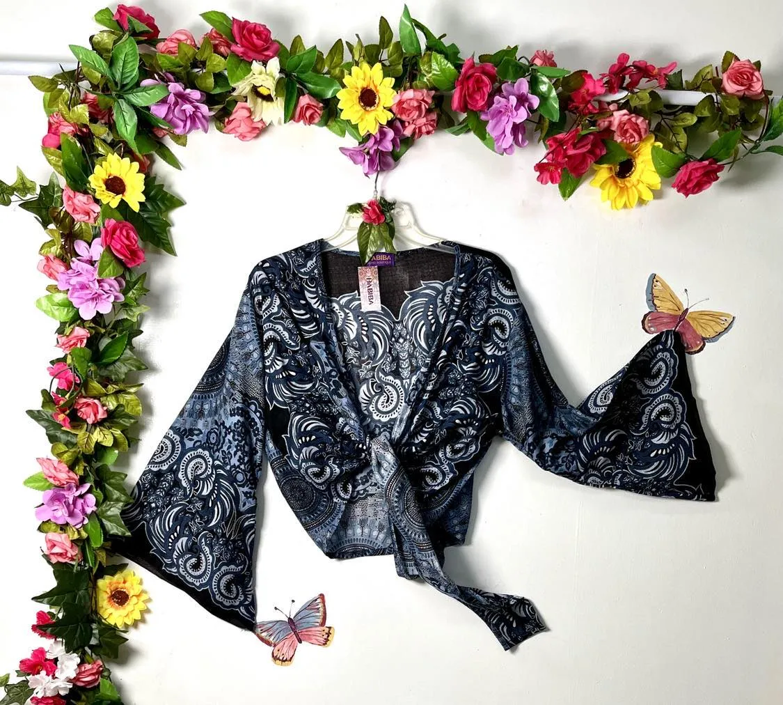 Thai Bell-Sleeve Wrap Top