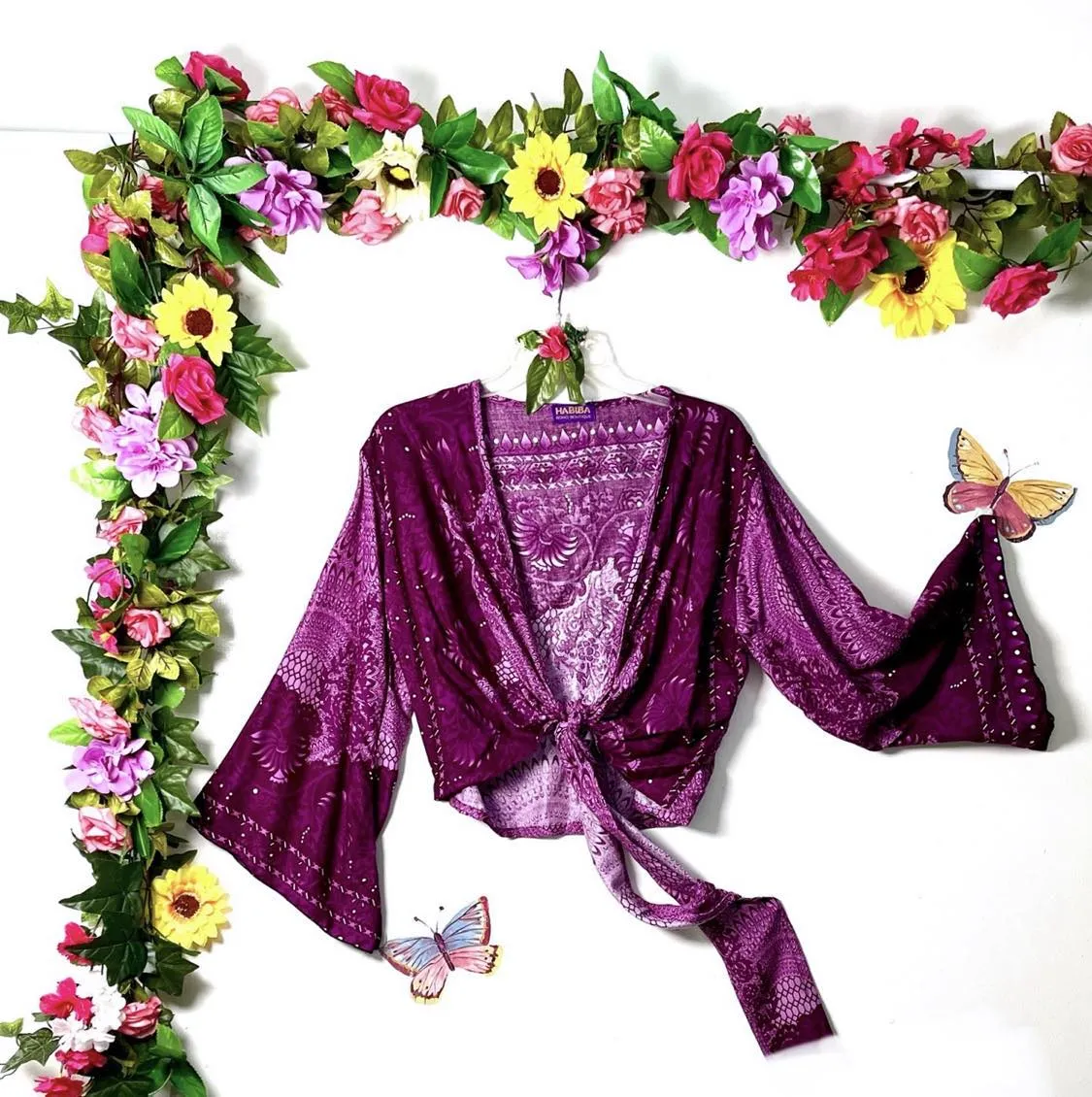 Thai Bell-Sleeve Wrap Top